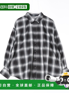 1h可退 日本直邮VICKY 女装渐变格纹宽松衬衫 可手洗设计 2313550