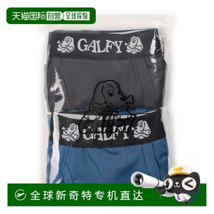 boxer LOGO图案两条装 盒装 15201 内裤 日本直邮GALFY 1h可退 男士