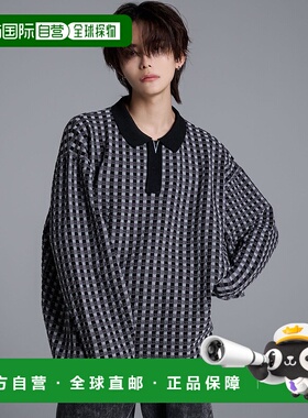 1h可退 日本直邮ADRER男女同款春季格子拼色Polo衫 ADWUF0224001