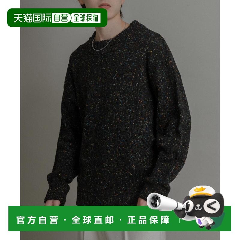 日本直邮SENSE OF PLACE 男装 宽松版型 色织点纹针织套头衫 半高