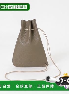 1h可退 日本直邮Hender Scheme 男装 巾着型牛皮斜挎包 细肩带可