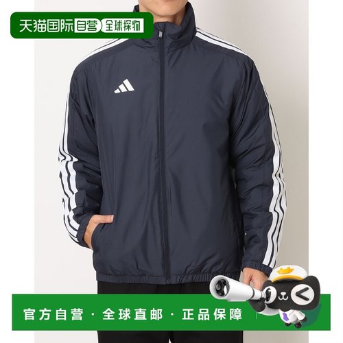 日本直邮阿迪达斯男士三条纹宽松版型加厚防风夹克 JZ8770（传奇