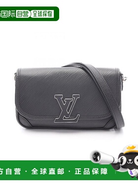 日本直邮中古LV路易威登女包A级95新Bussy NM牛皮斜挎包黑色