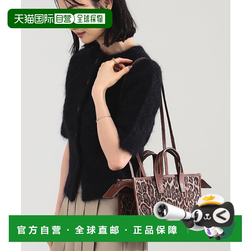 1h可退 日本直邮A VACATION女装豹纹Sabrina手提包牛皮细节可调节
