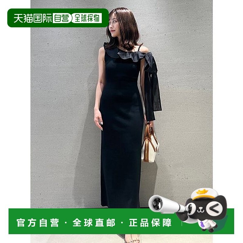 日本直邮SNIDEL 全褶带蝴蝶结针织连衣裙 [SN1728EW044985] 连衣