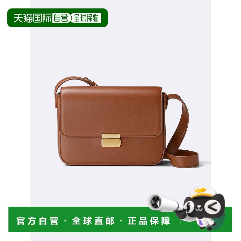 日潮跑腿GU极优 方形翻盖单肩包+E 36 BROWN WOMEN ONE SIZE 3576