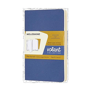 【日本直邮】Moleskine VOLANT迷你笔记本 白紙 蓝 琥珀黄QP713B4