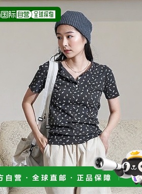 1h可退 日本直邮官方授权 FREAK'S STORE 碎花罗纹亨利领T恤