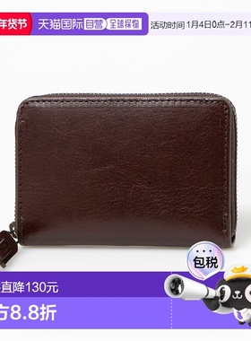 日本直邮AVIREX 意大利皮革圆形迷你钱包 [AV1129DM10438]