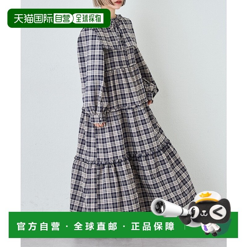 1h可退 日本直邮W closet 女装 方领可拆卸 泡泡袖连衣裙女