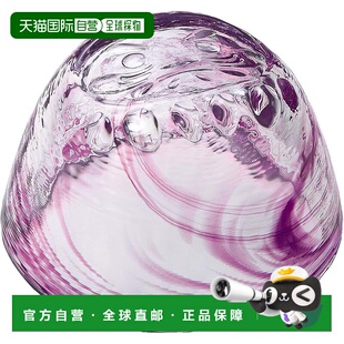 【日本直邮】ADERIA 江户玻璃达摩盃 墨流紫70ml 日本制 F-47151