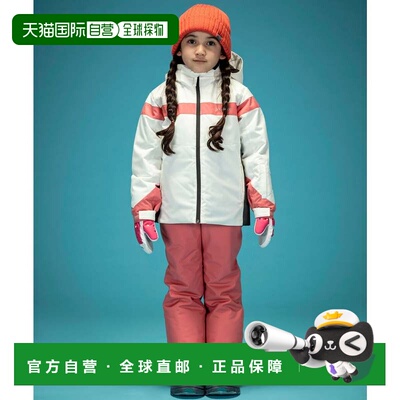 日本直邮Phoenix Curve Line Sleeves Junior 儿童滑雪服套装 白