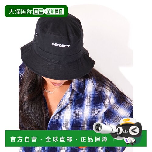 日本直邮Carhartt WIP SCRIPT 渔夫帽黑色男女通用尺码齐全适合工