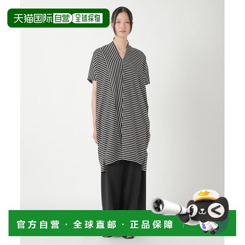 日本直邮ZUCCa 女士 V领条纹针织连衣裙 ZU63JH862