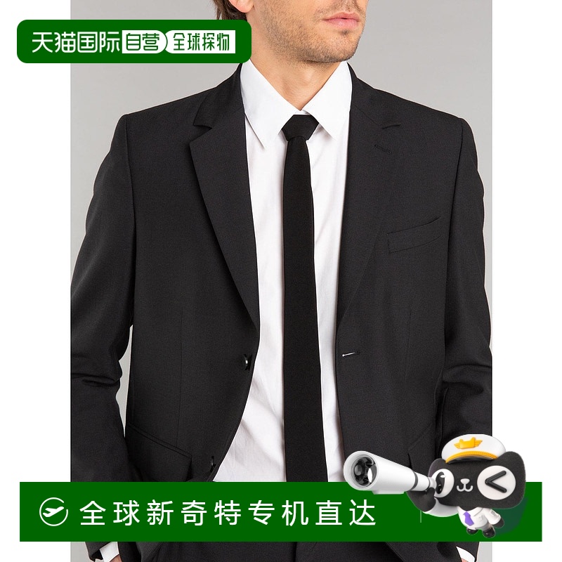 1h可退 日本直邮agnes b. 男士 经典黑色领带 8001U898000