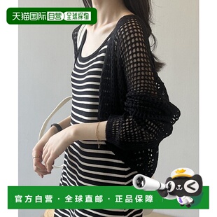 透气针织开衫 女士短款 A10224s16 日本直邮Alum 1h可退