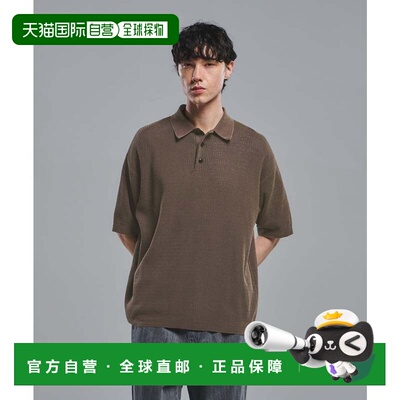 日本直邮Healthknit 针织衫 半袖 POLO衫  上衣深棕色