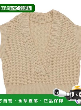 1h可退 日本直邮select MOCA 华夫编织V领针织背心【特卖】