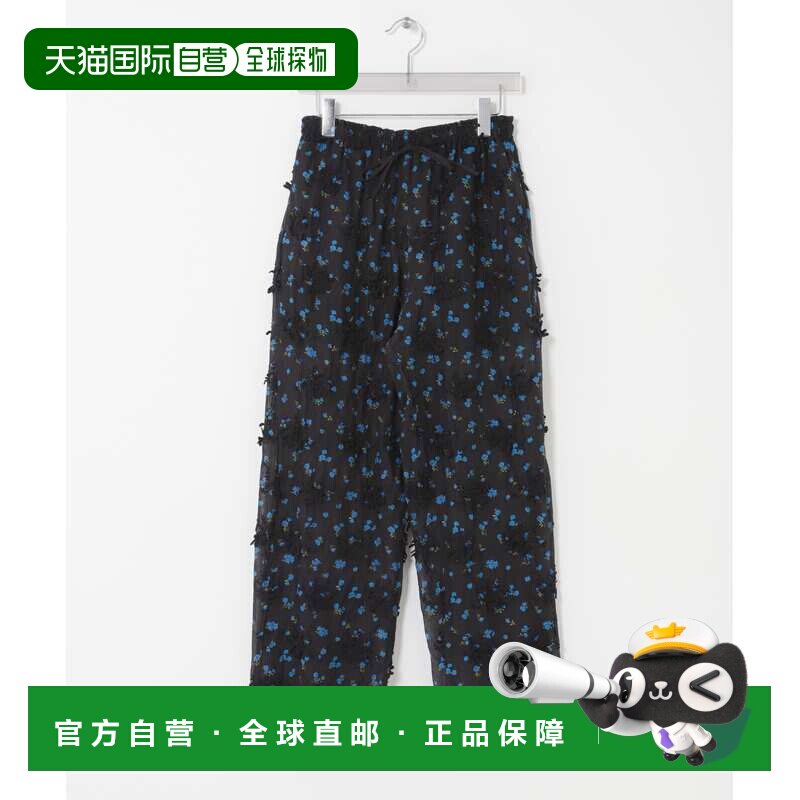 日本直邮crinkle crinkle crinkle 女装 轻透小花刺绣阔腿裤 CU26