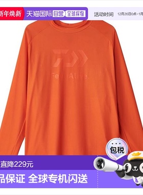 日本直邮Daiwa Wear DE-6225 冰干长袖衬衫 橙色 L新款