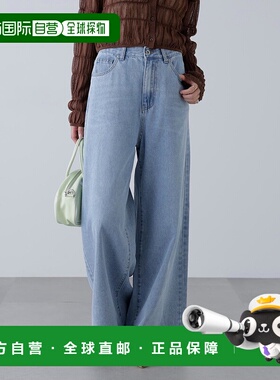 1h可退 日本直邮FREE'S MART 女装 甘织宽松直筒牛仔裤（XS-L尺码