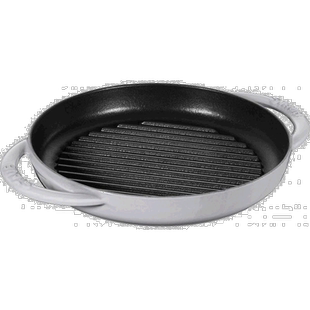 【日本直邮】斯塔布“烤肉圆形 灰色22cm”烤盘 双手铸造空心 IH