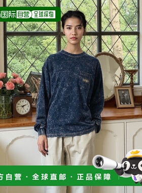 1h可退 日本直邮XLARGE 男女同款化学洗涤LOGO长袖口袋T恤 101253