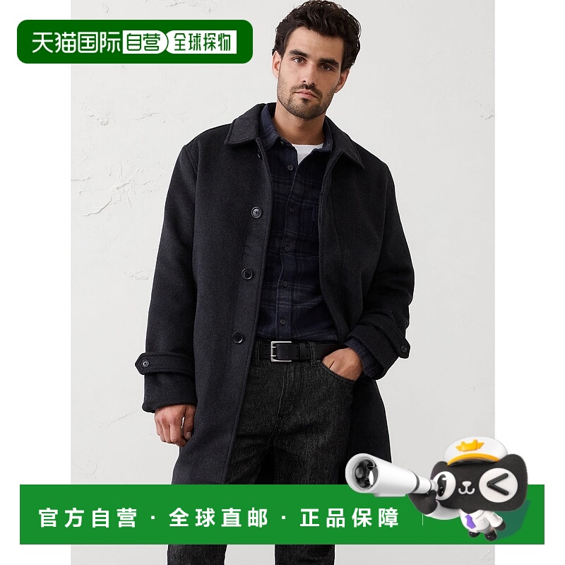 1h可退 日本直邮BANANA REPUBLIC 男装 羊毛混纺 麦克风衣 宽松版