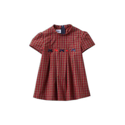 日本直邮日潮 familiar 华丽精致儿童格纹立领上衣