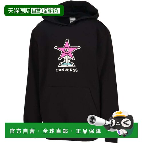 日本直邮CONVERSE 卫衣 CB452251 黑色粉色