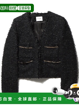 1h可退 日本直邮ESTNATION 女装 英国Linton格纹 夹克 V领修身设