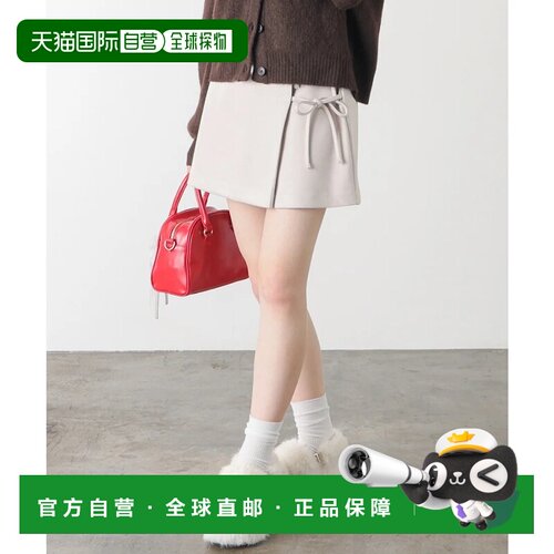 日本直邮Honeys 带内衬短裙 迷你裙 短款 裹身风半身裙 蝴蝶结 弹
