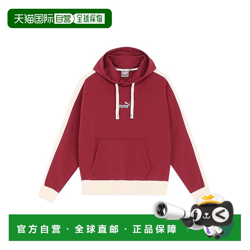 日本直邮PUMA 字母印花休闲套头卫衣 男款 褐红色彪马