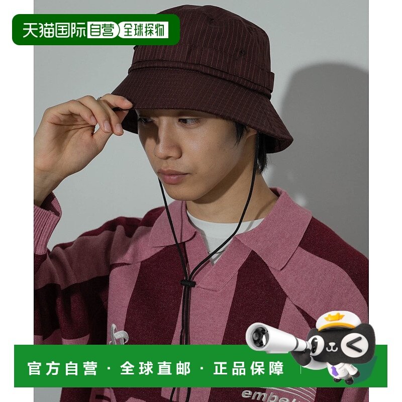 1h可退 日本直邮SENSE OF PLACE男装条纹抽绳 safari帽 AA461CS00