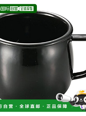 【日本直邮】鹿牌 烧烤杯搪瓷杯 400 毫升黑色 CS 黑标 UH-519