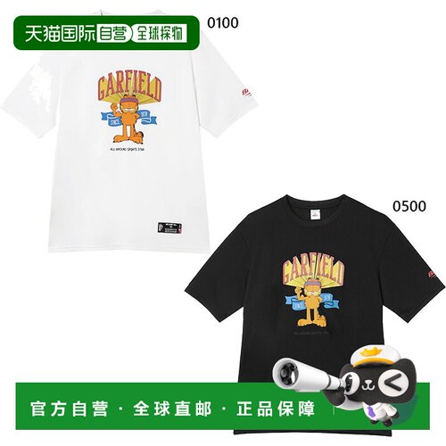 日本直邮BIKE Garfield 男士短袖T恤 BKG7000 篮球服上装 印花 白