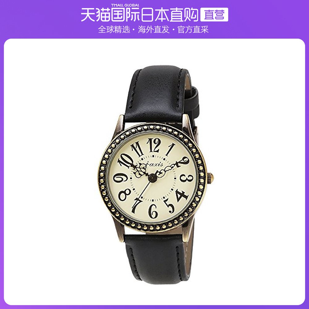 日本直邮J·AXIS日韩腕表经典设计手表HL130-BK黑色男士腕表