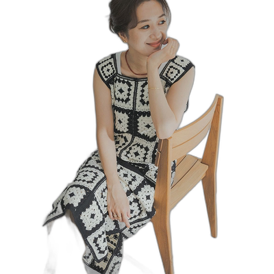 1h可退 日本直邮URBAN RESEARCH DOORS 女士拼接钩针编织连衣裙 D