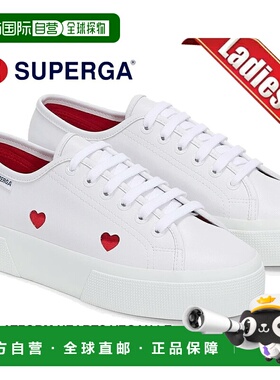 日本直邮[SUPERGA 3740 平台心形 素食材料 LEGGERA 白色-红色心]