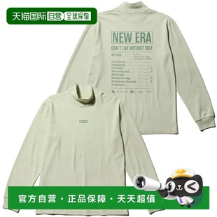 14326422 日本直邮New Era 高尔夫高领长袖 高性能T恤铆钉橄榄色