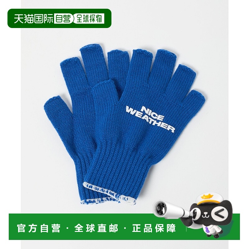 1h可退 日本直邮TEMBEA 男女同款 logo 半指手套 别注款 92375000