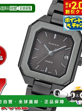 日本直邮CASIO SHEEN 太阳能女士手表 SHS-4528BJ-8AJF 深灰色