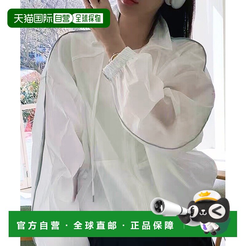 日本直邮WESTSEA女装 薄款轻量透感拉链连帽宽松短外套 肩部线条