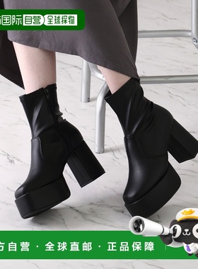 日本直邮VIVIAN 厚底弹力靴（黑色）