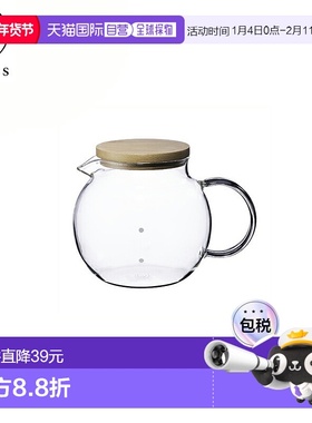 日本直邮Cores 透明玻璃咖啡壶4杯容量/手工玻璃咖啡/茶壶带盖耐4