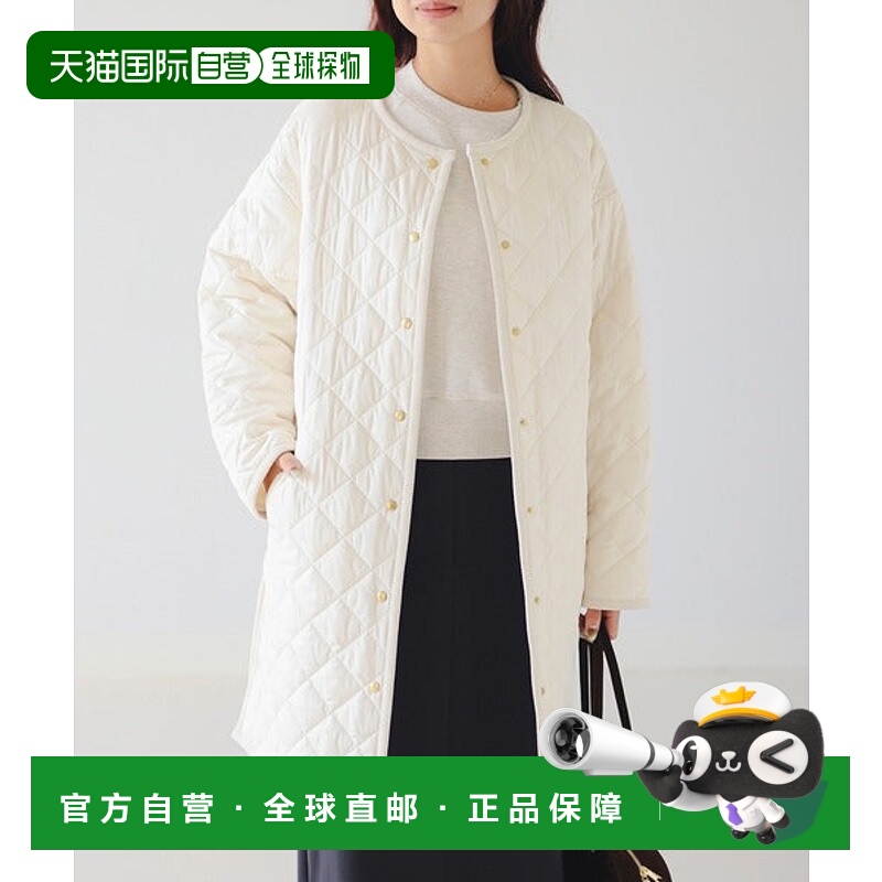 日本直邮BEAMS 无领长款绗缝大衣 [94380336]