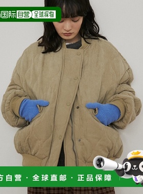 1h可退 日本直邮merlot 男女同款 保温波浪绗缝宽松拉链外套 MRTI