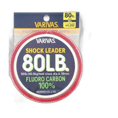 日本直邮Varivas Shock Leader 氟碳 30m 80lb 天然色
