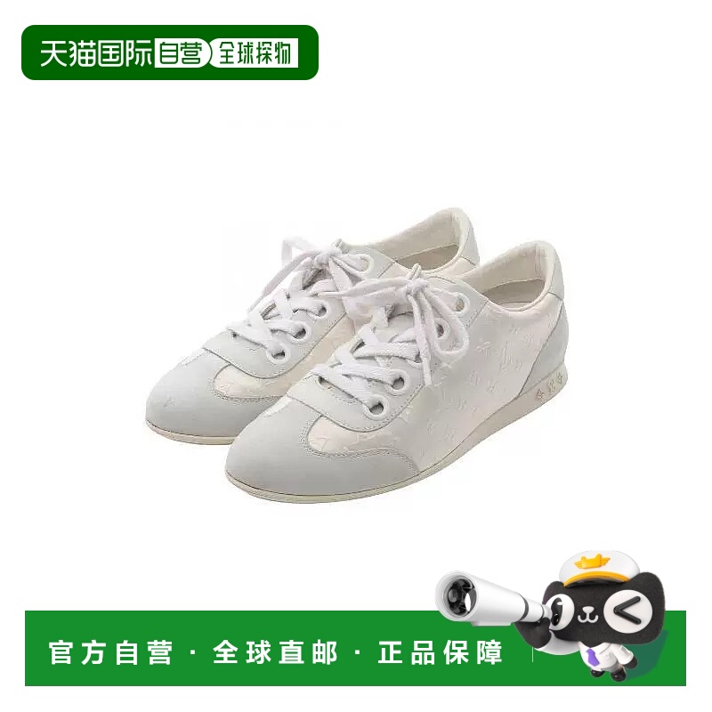 日本直邮中古LV路易威登女B级9新sneakers运动鞋牛皮鞋白色