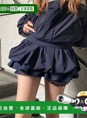 1h可退 日本直邮Ray Cassin 女装 宽松A字 荷叶边层叠短裙 RCN106